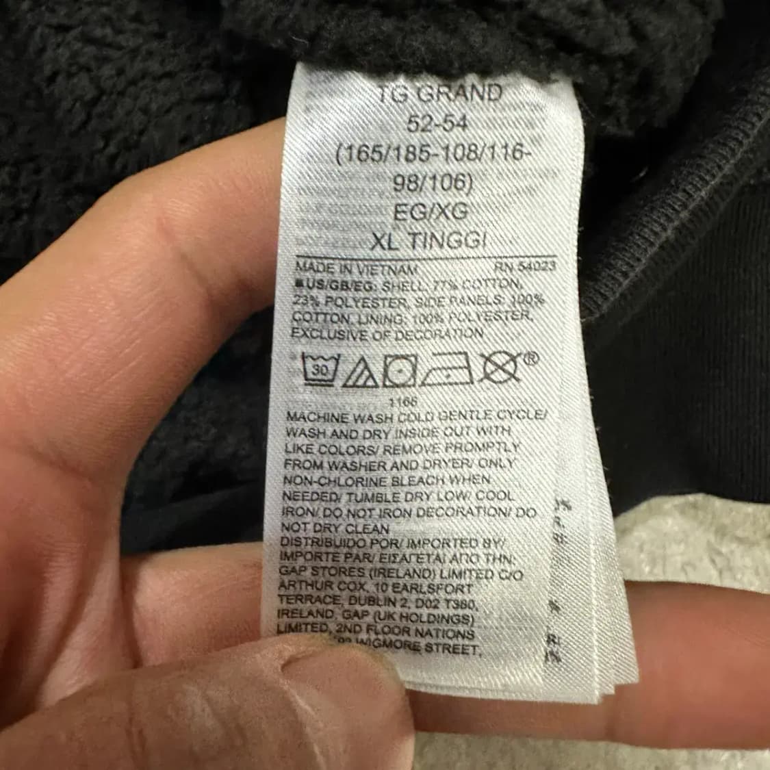 갭 GAP 양털 후드집업 xl 상품이미지4