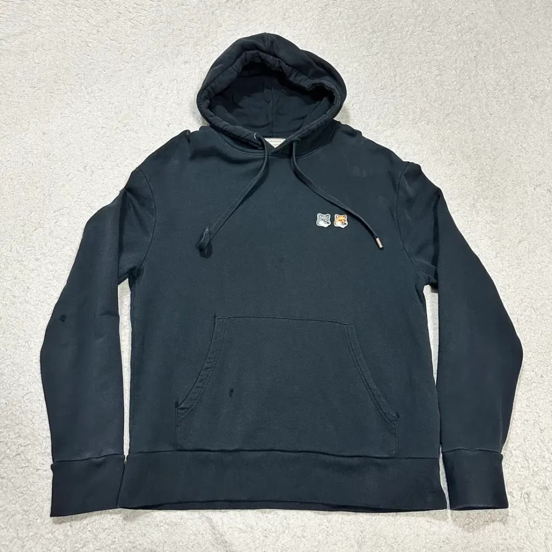 메종키츠네 폭스 패치 후드티 블랙 xl 상품이미지1