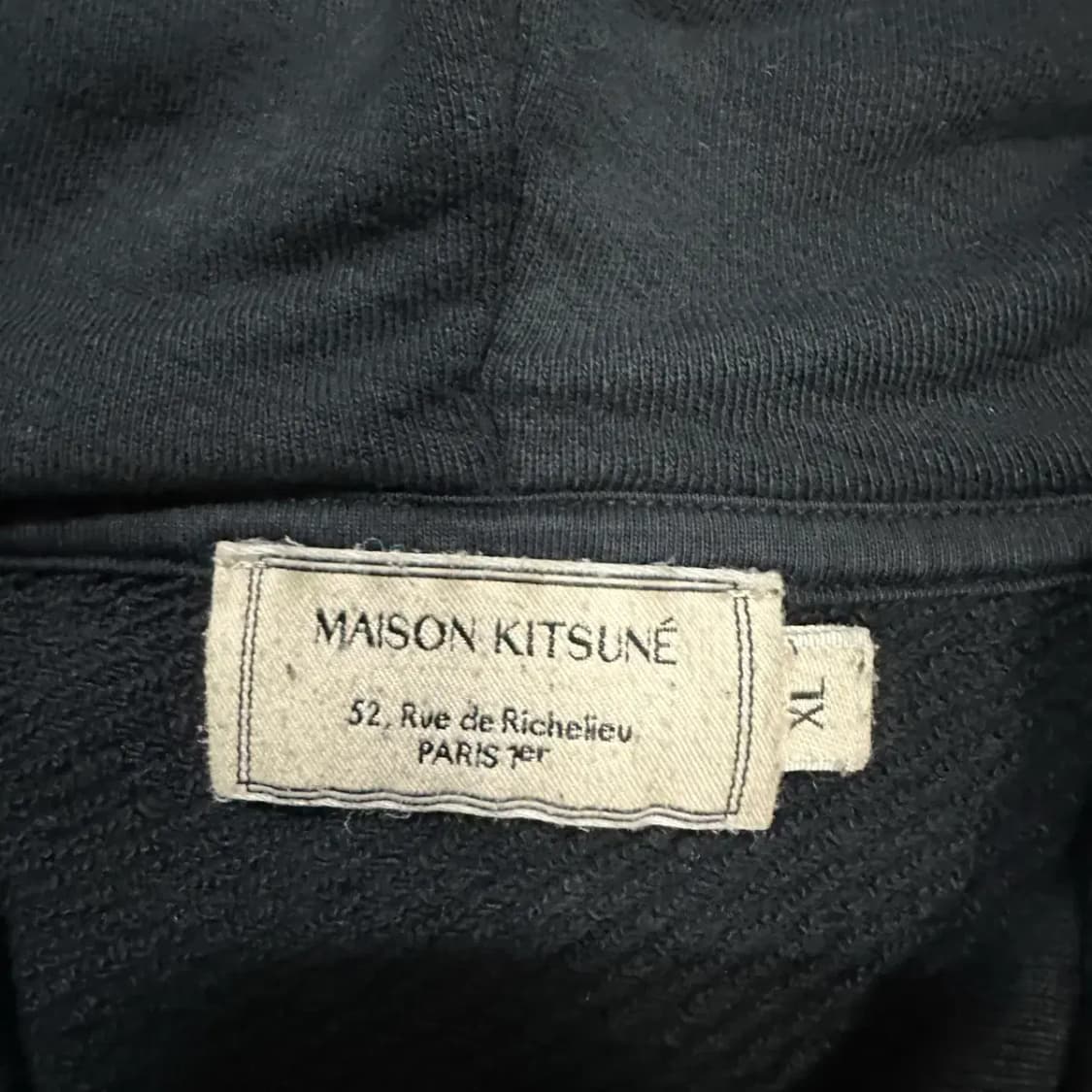 메종키츠네 폭스 패치 후드티 블랙 xl 상품이미지6