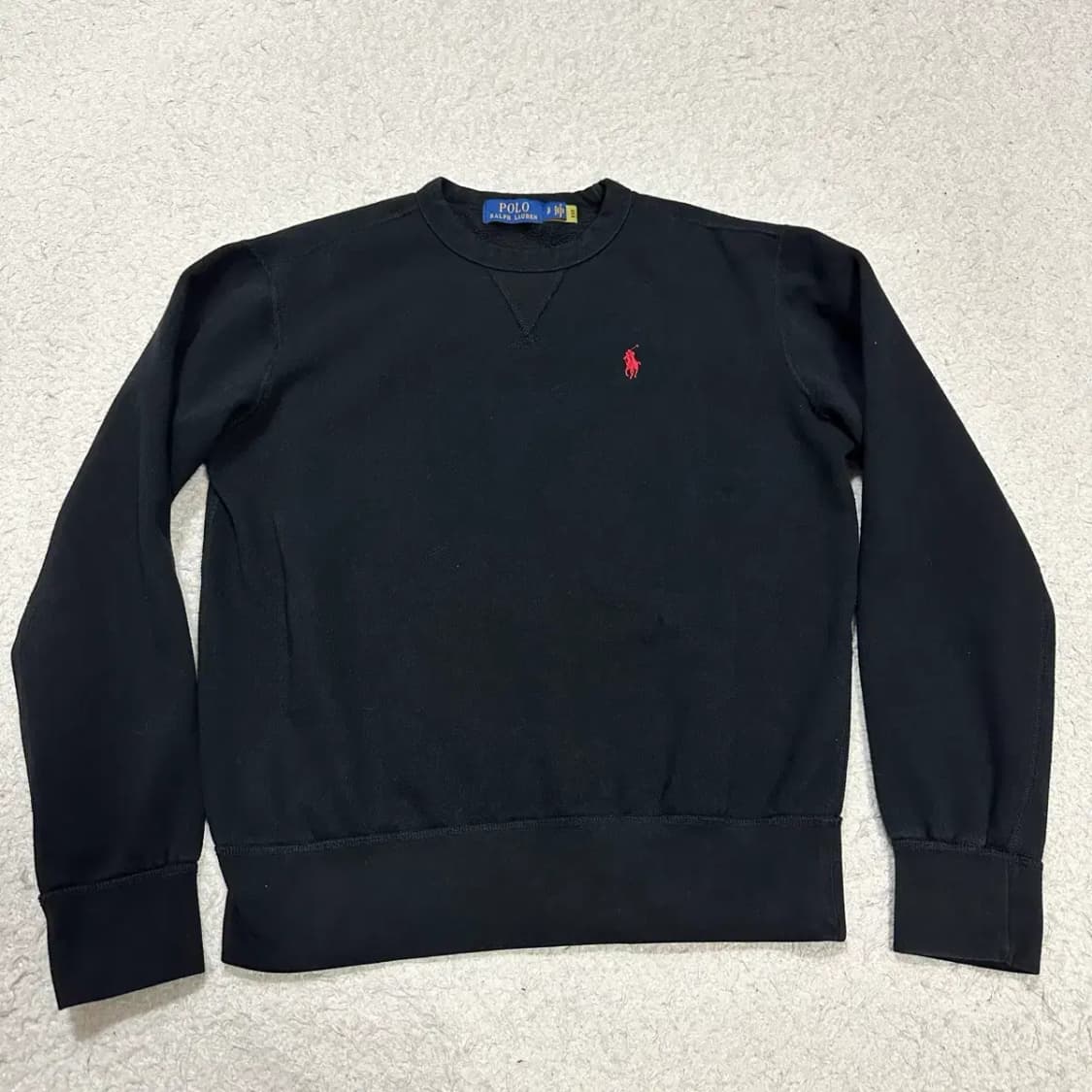 폴로 맨투맨 기모 블랙 s 상품이미지1