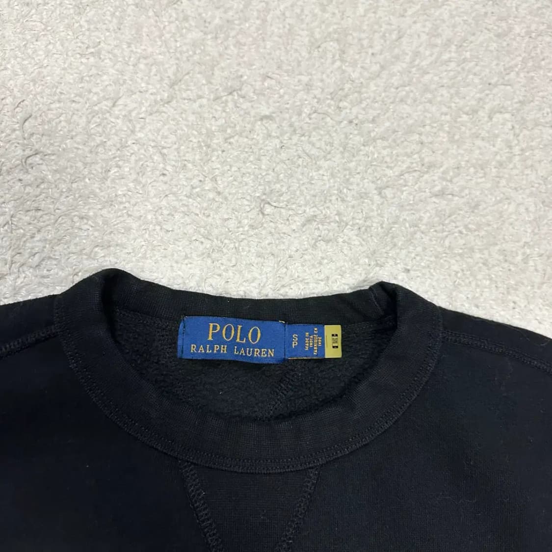 폴로 맨투맨 기모 블랙 s 상품이미지4