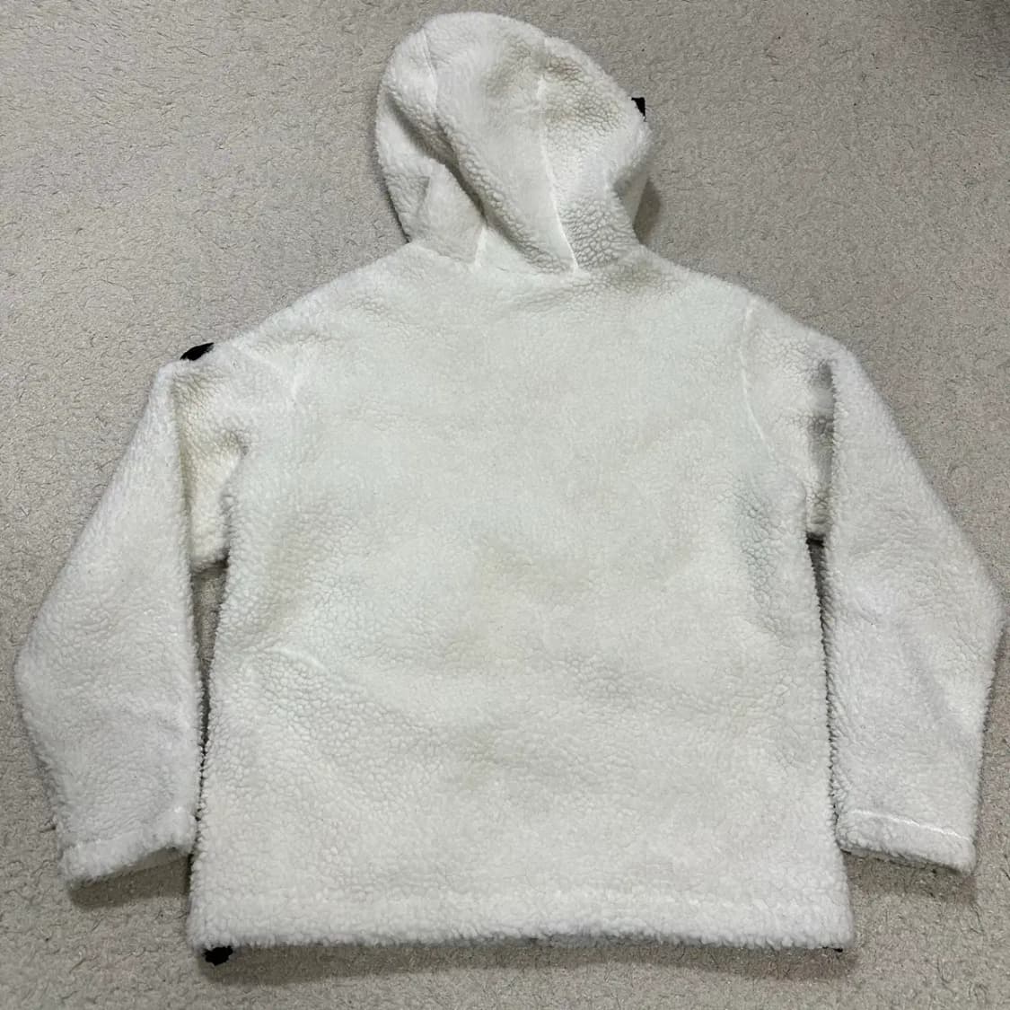 내셔널지오그래픽 흰색 뽀글이 후리스 후드집업 s 상품이미지5