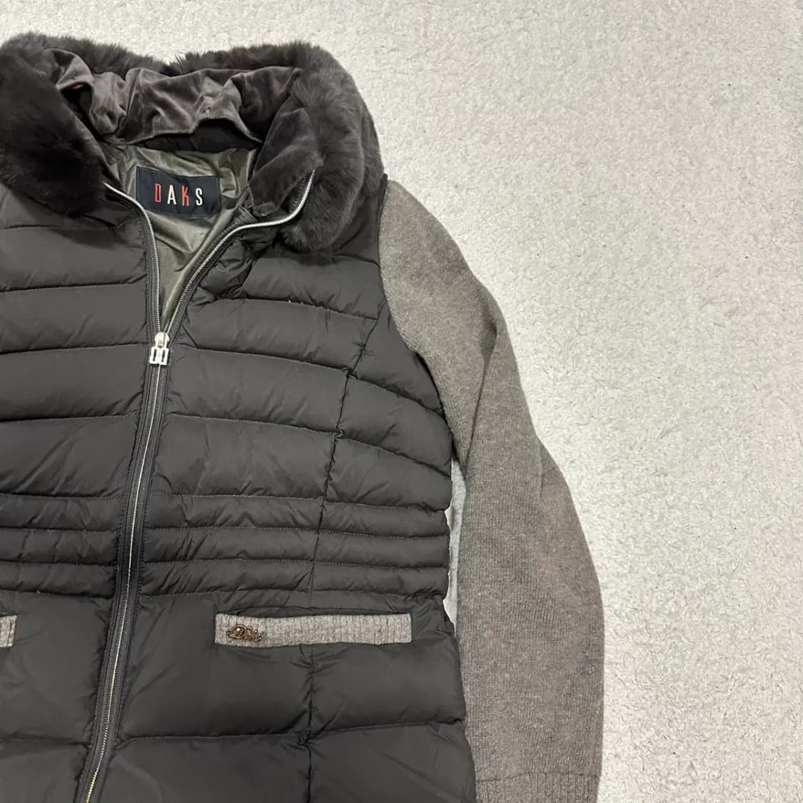 닥스 니트 소매 패딩 코트 90 상품이미지2