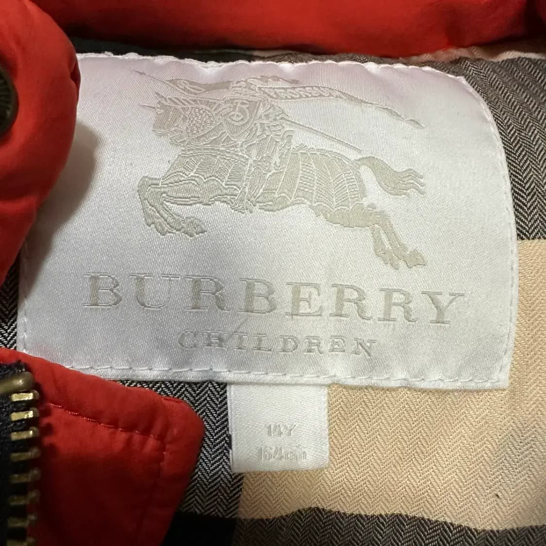 버버리 레드 푸퍼 패딩 자켓 14y 상품이미지5