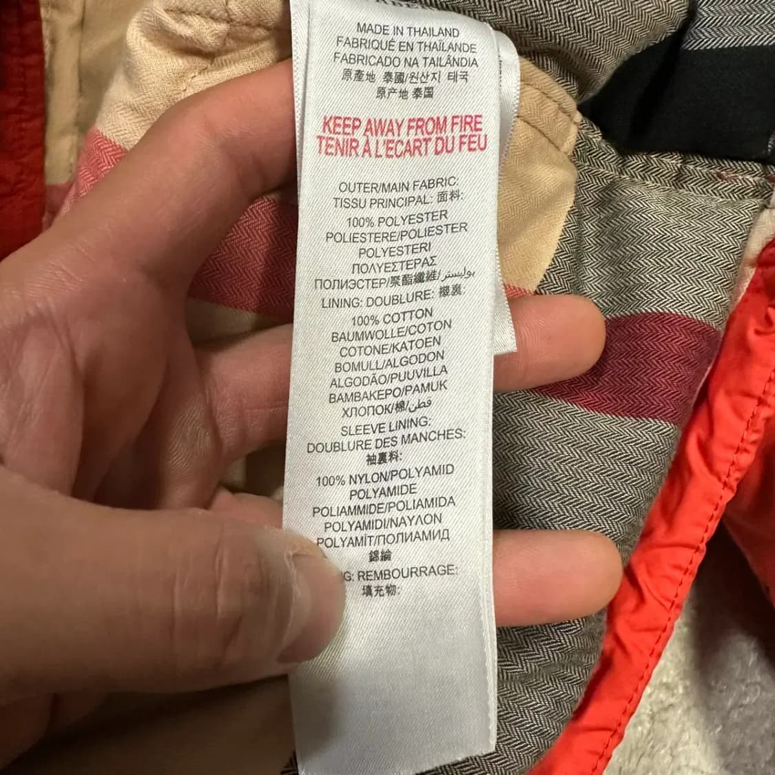 버버리 레드 푸퍼 패딩 자켓 14y 상품이미지7