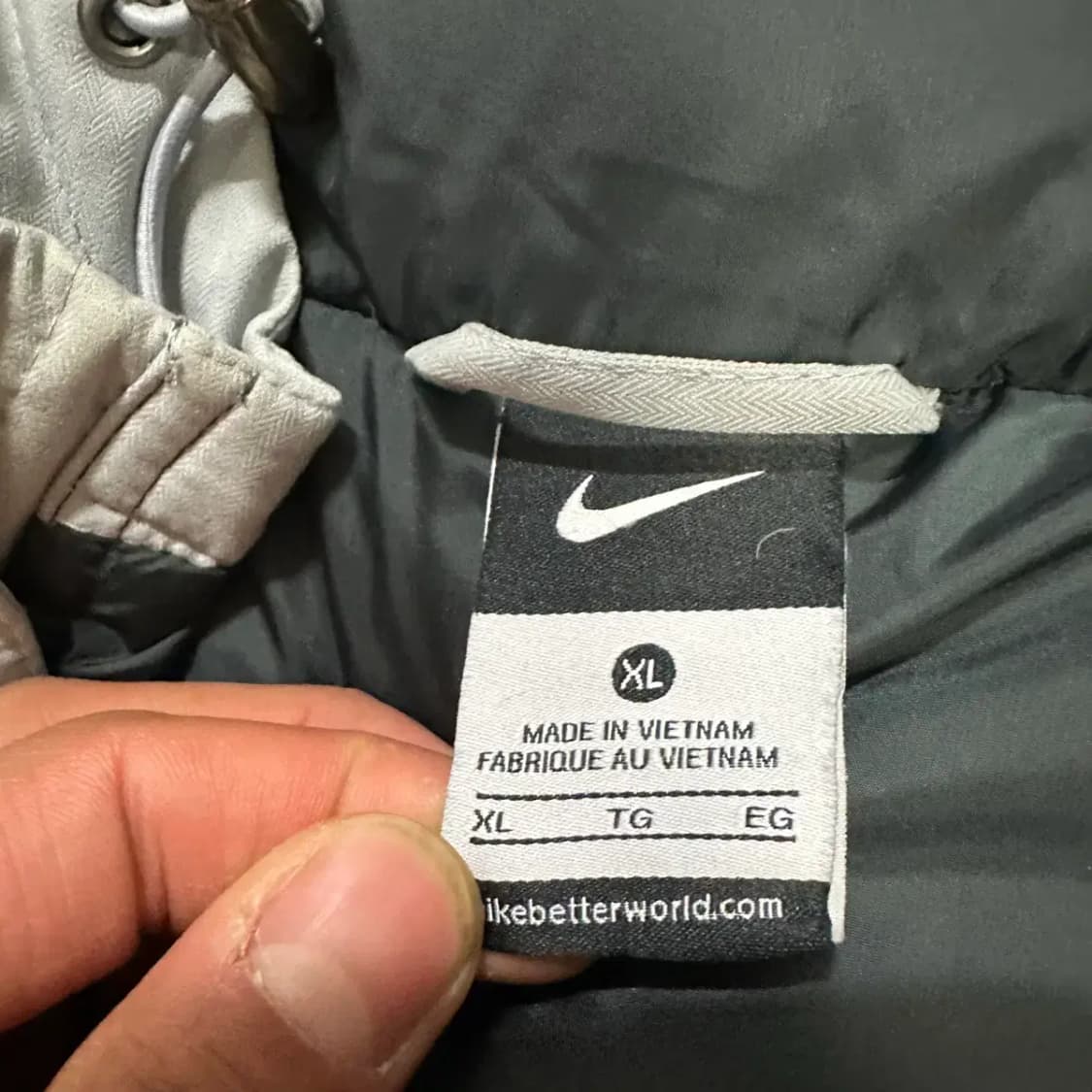 나이키 후드 패딩 자켓 회색 xl 상품이미지3