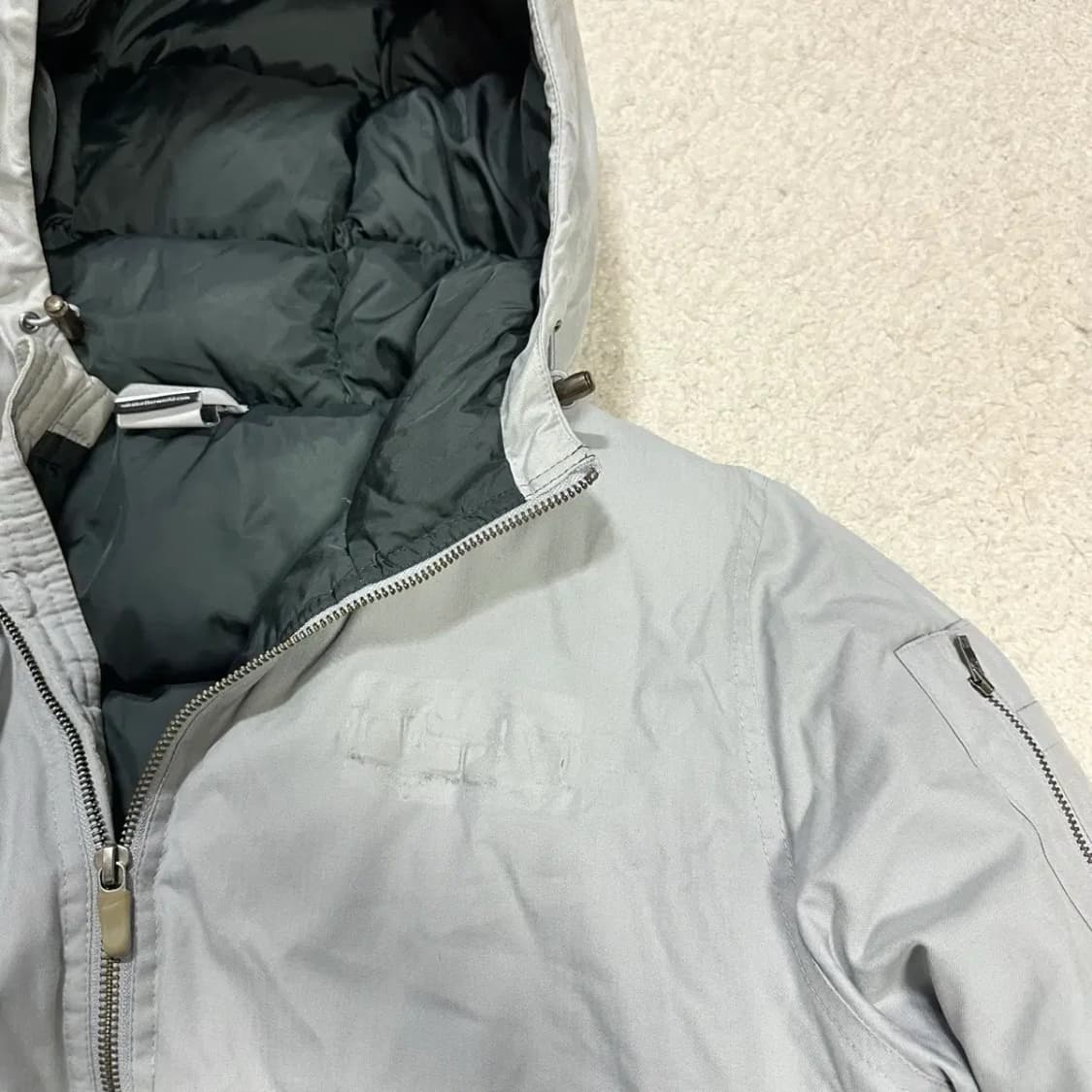나이키 후드 패딩 자켓 회색 xl 상품이미지4