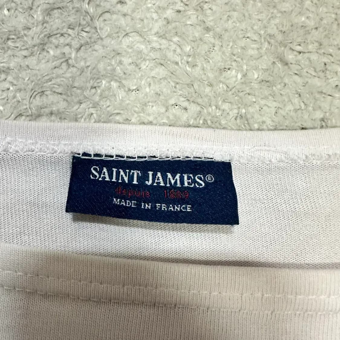 세인트제임스 흰검 스트라이프 긴팔 티셔츠 상품이미지4