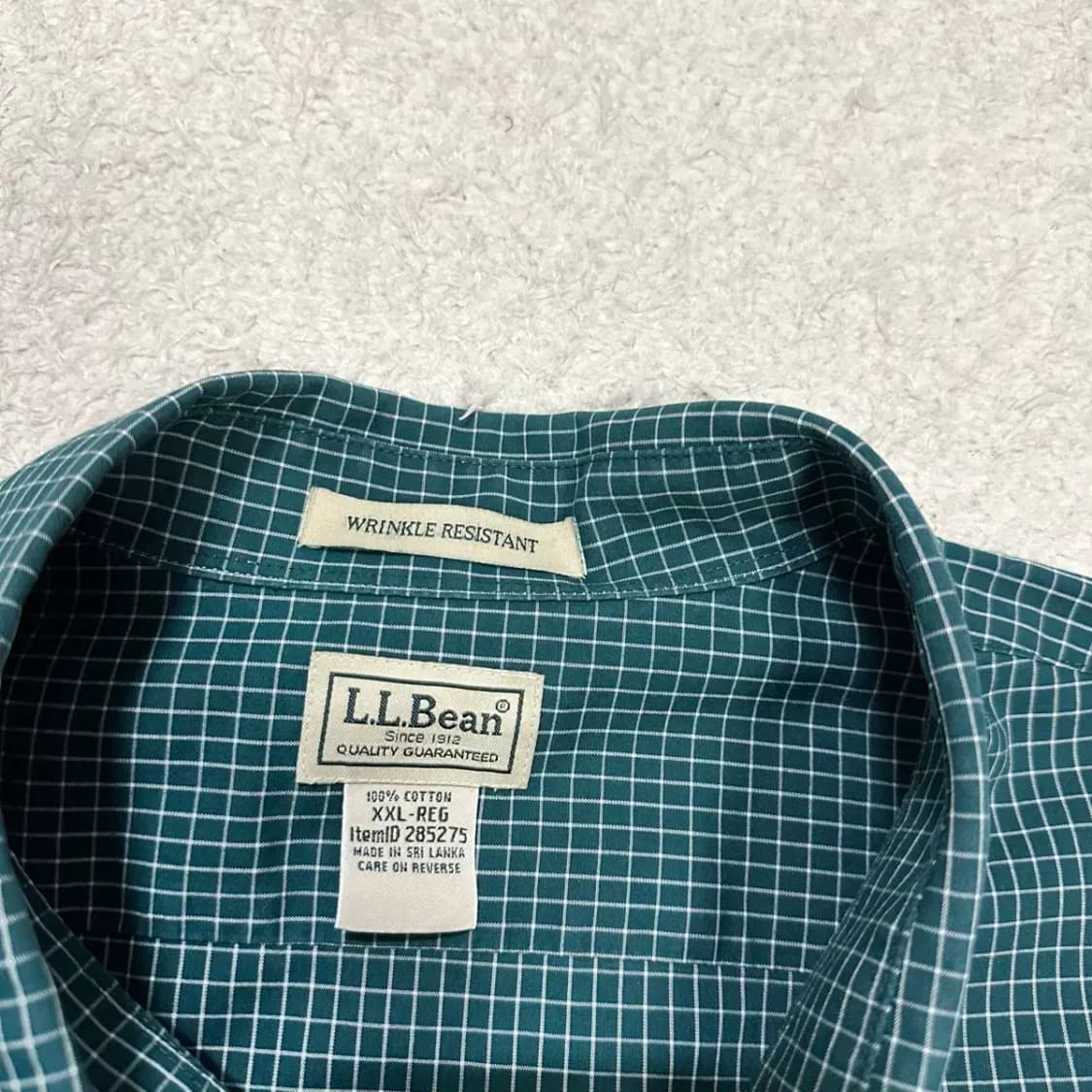 엘엘빈 L.L.Bean 체크 긴팔 셔츠 오버핏 xxl 상품이미지2