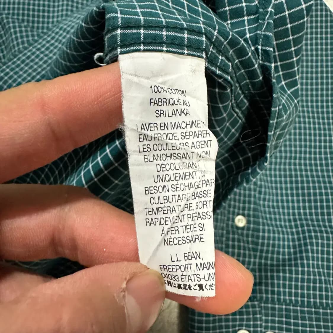 엘엘빈 L.L.Bean 체크 긴팔 셔츠 오버핏 xxl 상품이미지3