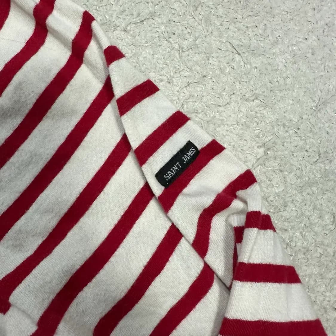세인트제임스 빨강 스트라이프 긴팔티 s 상품이미지3