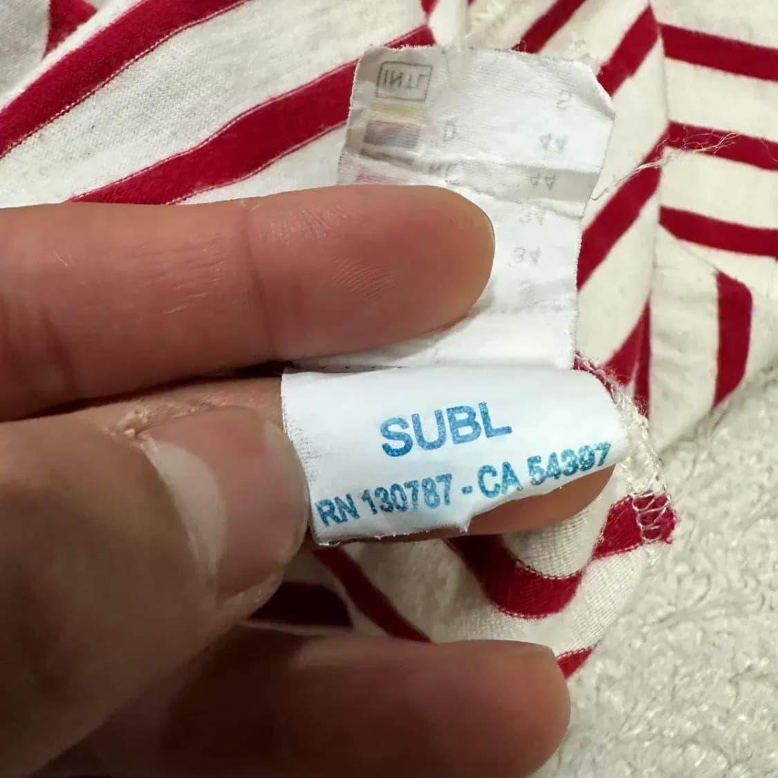 세인트제임스 빨강 스트라이프 긴팔티 s 상품이미지6