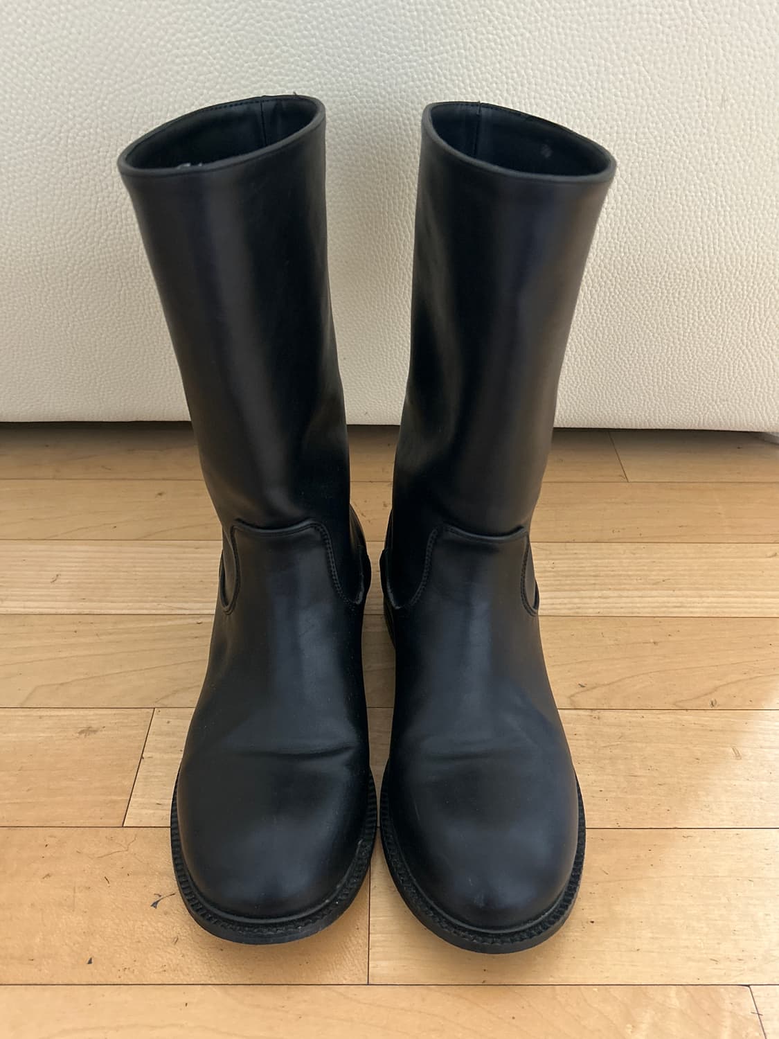 코모레비뮤지엄 핸드메이드 와이드 클래식 미들 부츠｜KM009 상품이미지4