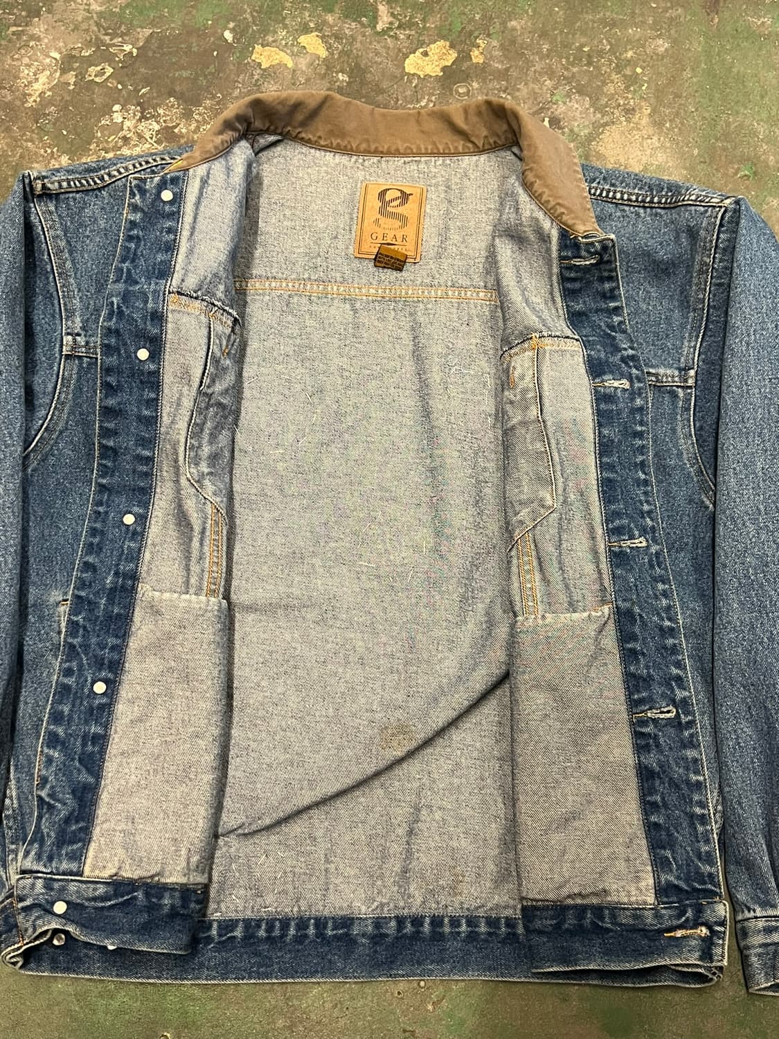 [L] GEAR 빈티지 데님 트러커 자켓 패치 커스텀 상품이미지5