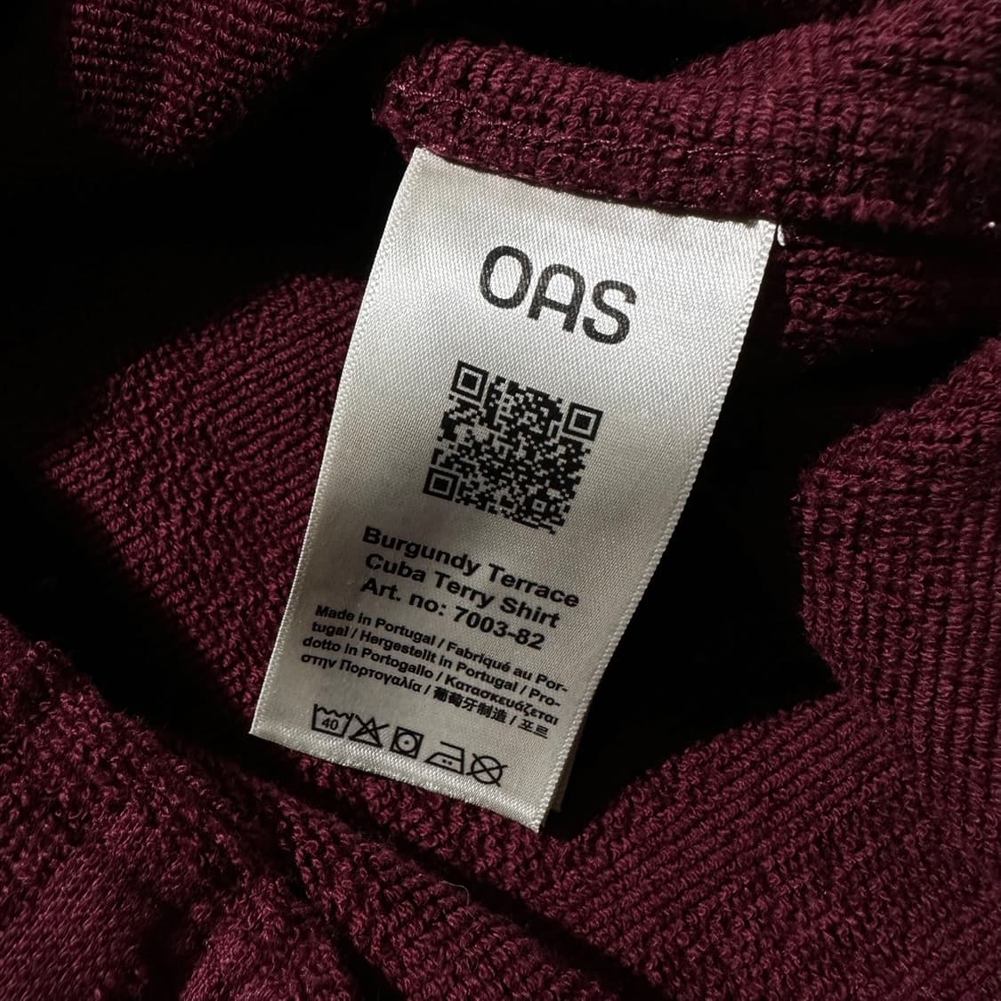 OAS 오아스 테라스 쿠바 테리 반팔 셔츠 상품이미지7