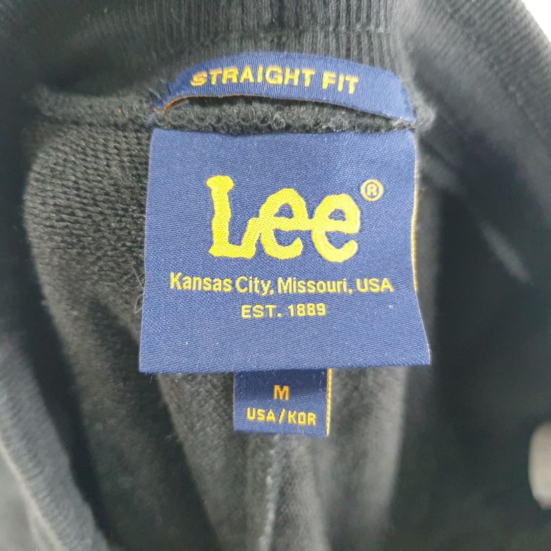 LEE 블랙 남자 트레이닝 바지 M N4397 상품이미지8