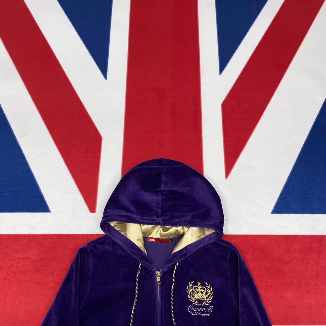 Y2K 벨벳 후드집업 여성 M  상품이미지2