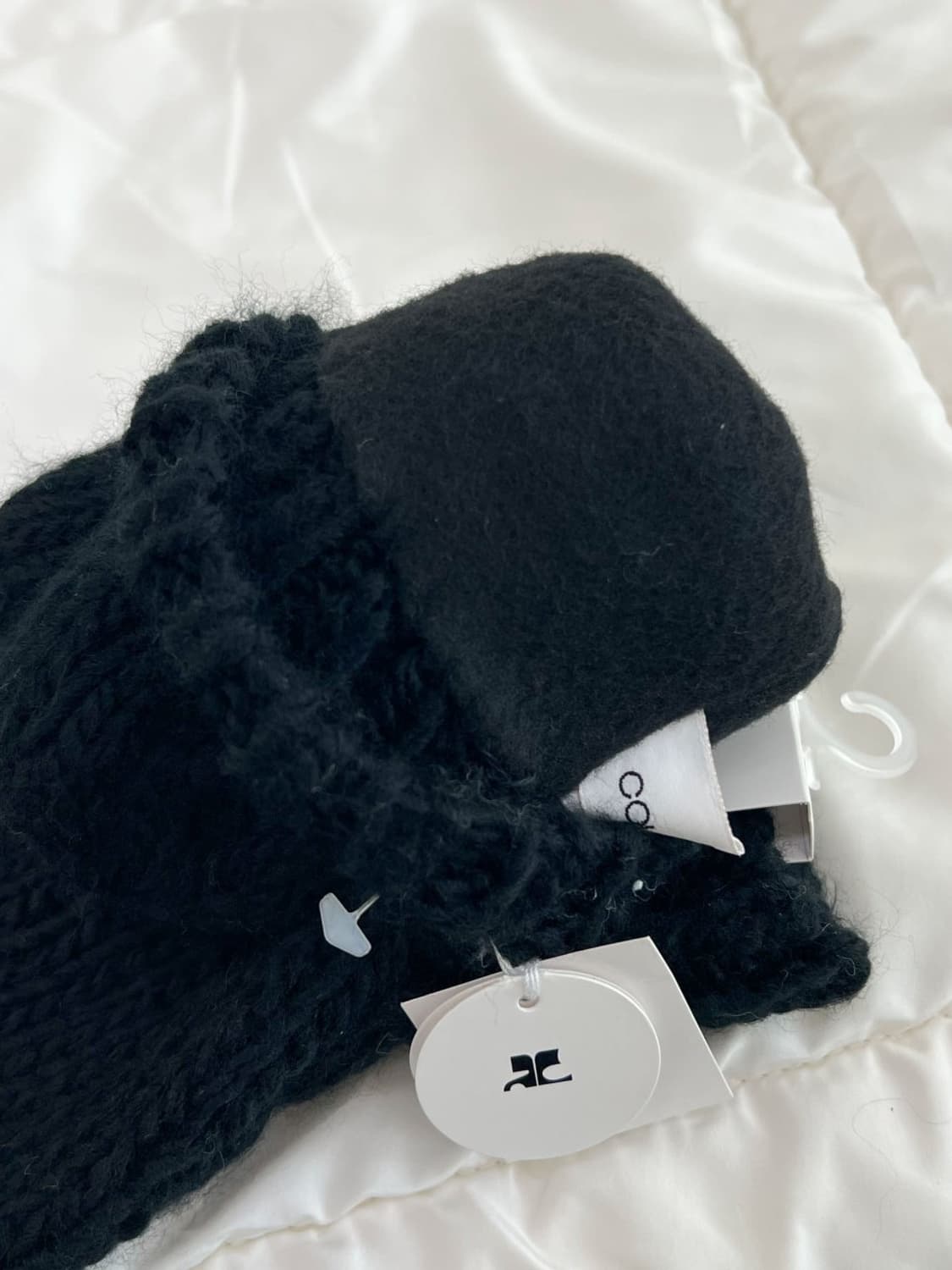 [새상품] courreges / 꾸레쥬 블랙 벙어리 장갑  상품이미지9