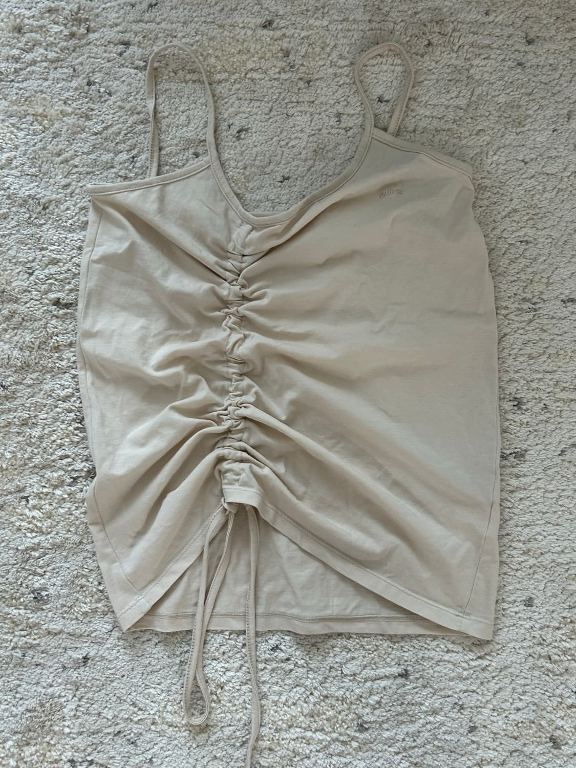 이엠엠 emm 셔링 슬리브리스 티셔츠 크림 상품이미지2