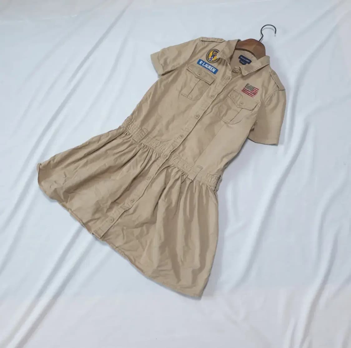 폴로 베이지 셔츠 원피스 상품이미지1