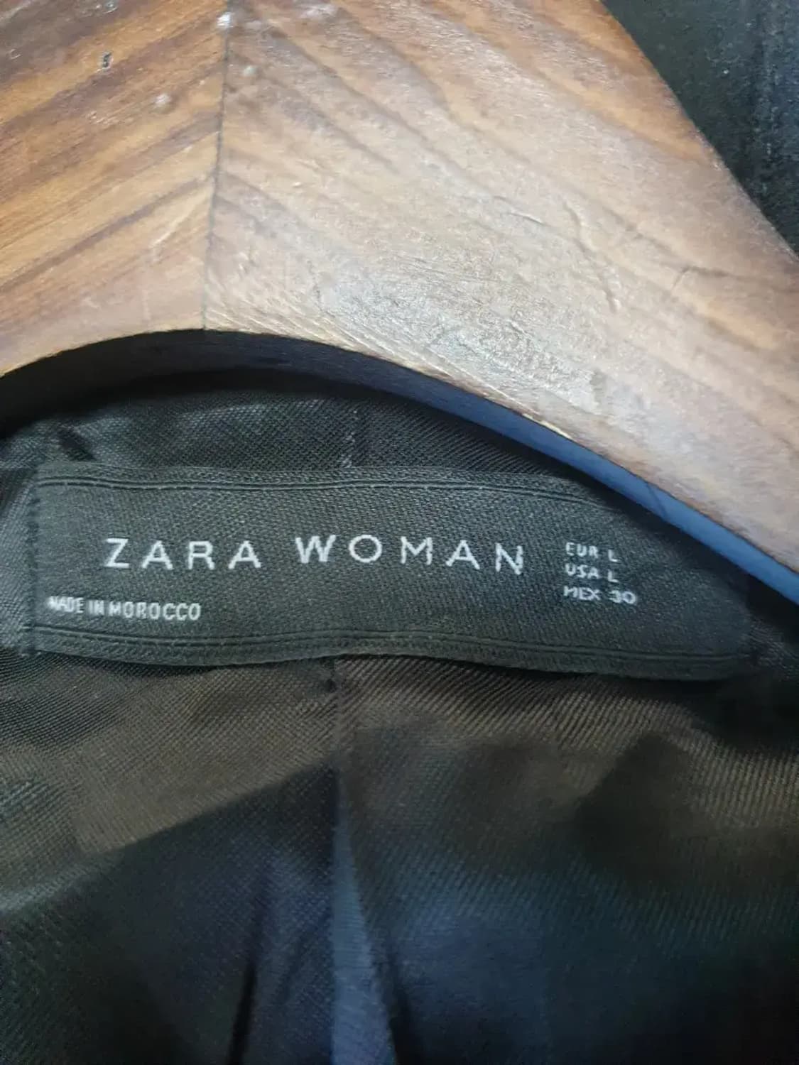 자라 우먼 블랙 숏 후드코트 상품이미지2