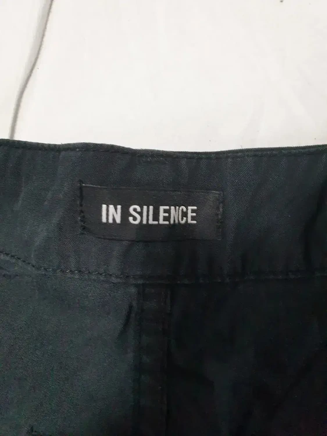 인사일런스 블랙 슬링 면 팬츠 상품이미지2