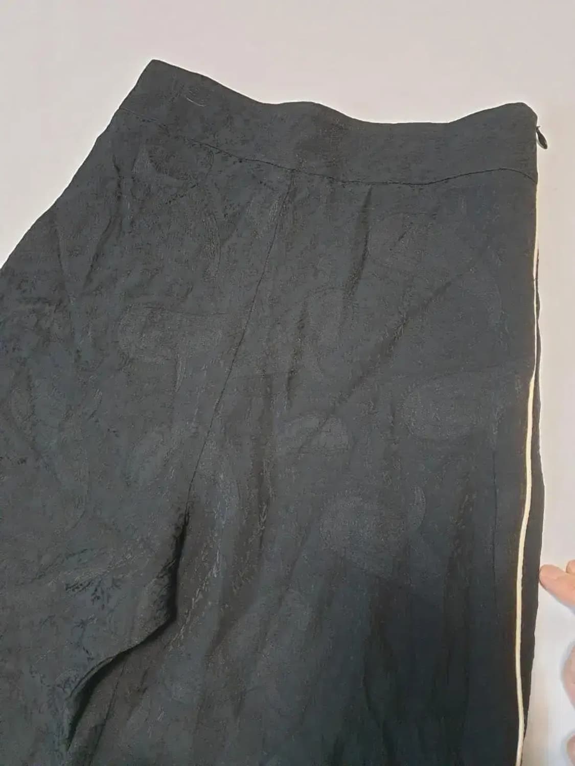마쥬 블랙 패턴 비스코스 와이드 팬츠 상품이미지2