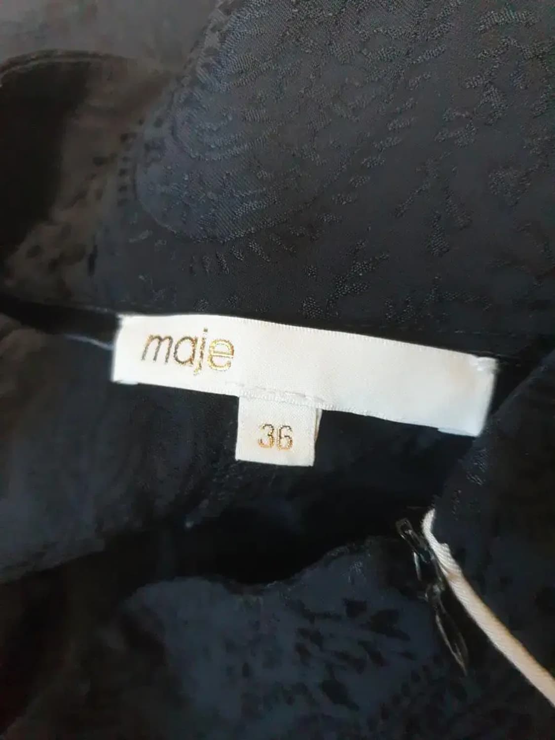 마쥬 블랙 패턴 비스코스 와이드 팬츠 상품이미지3