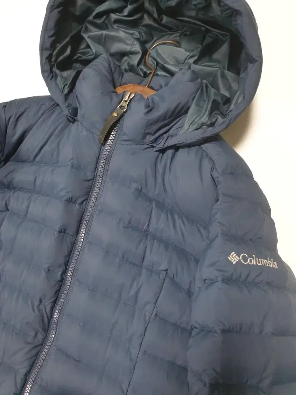 콜롬비아 네이비 구스 경량 롱패딩 여성용 상품이미지2