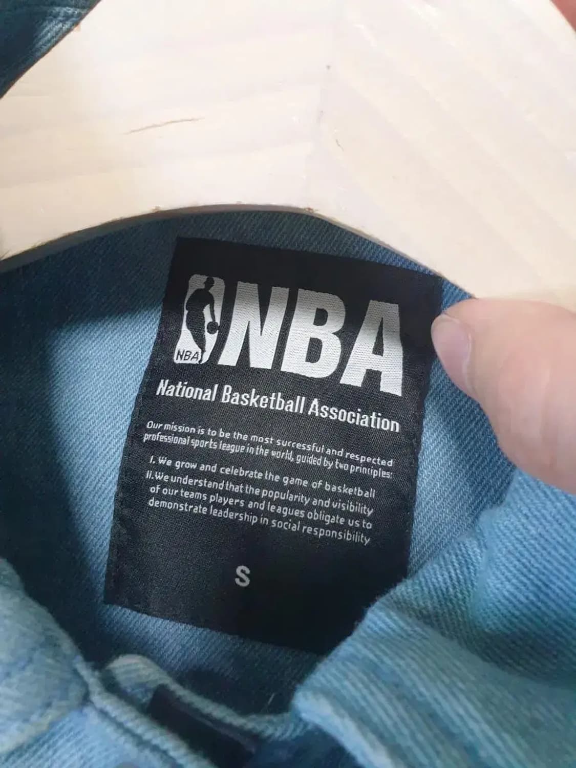 NBA 시카고불스 데님 롱 자켓 상품이미지5