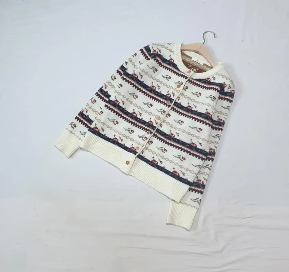 layra 패턴 니트 가디건 상품이미지1