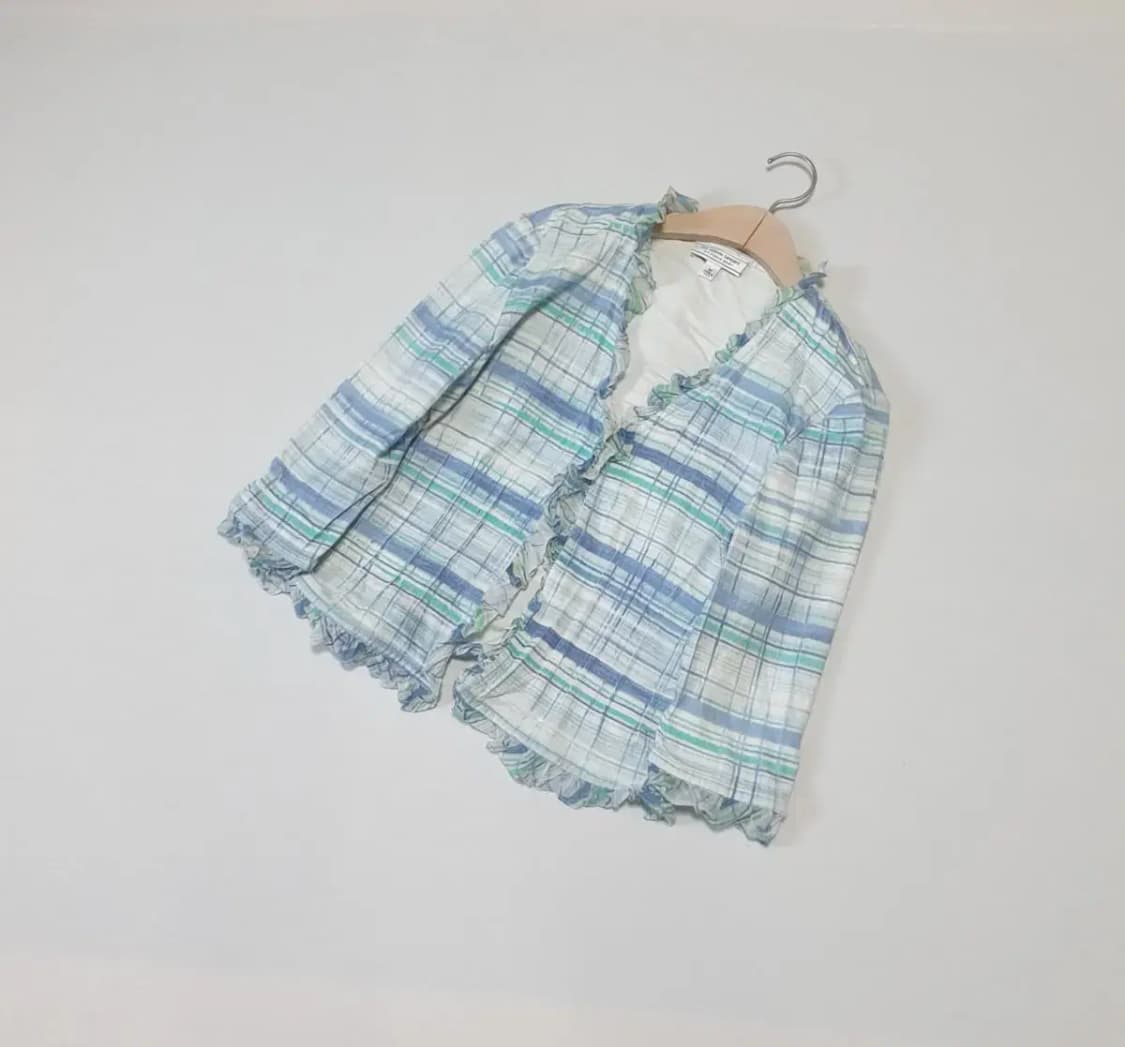 센죤  체크 프릴 자켓 상품이미지1