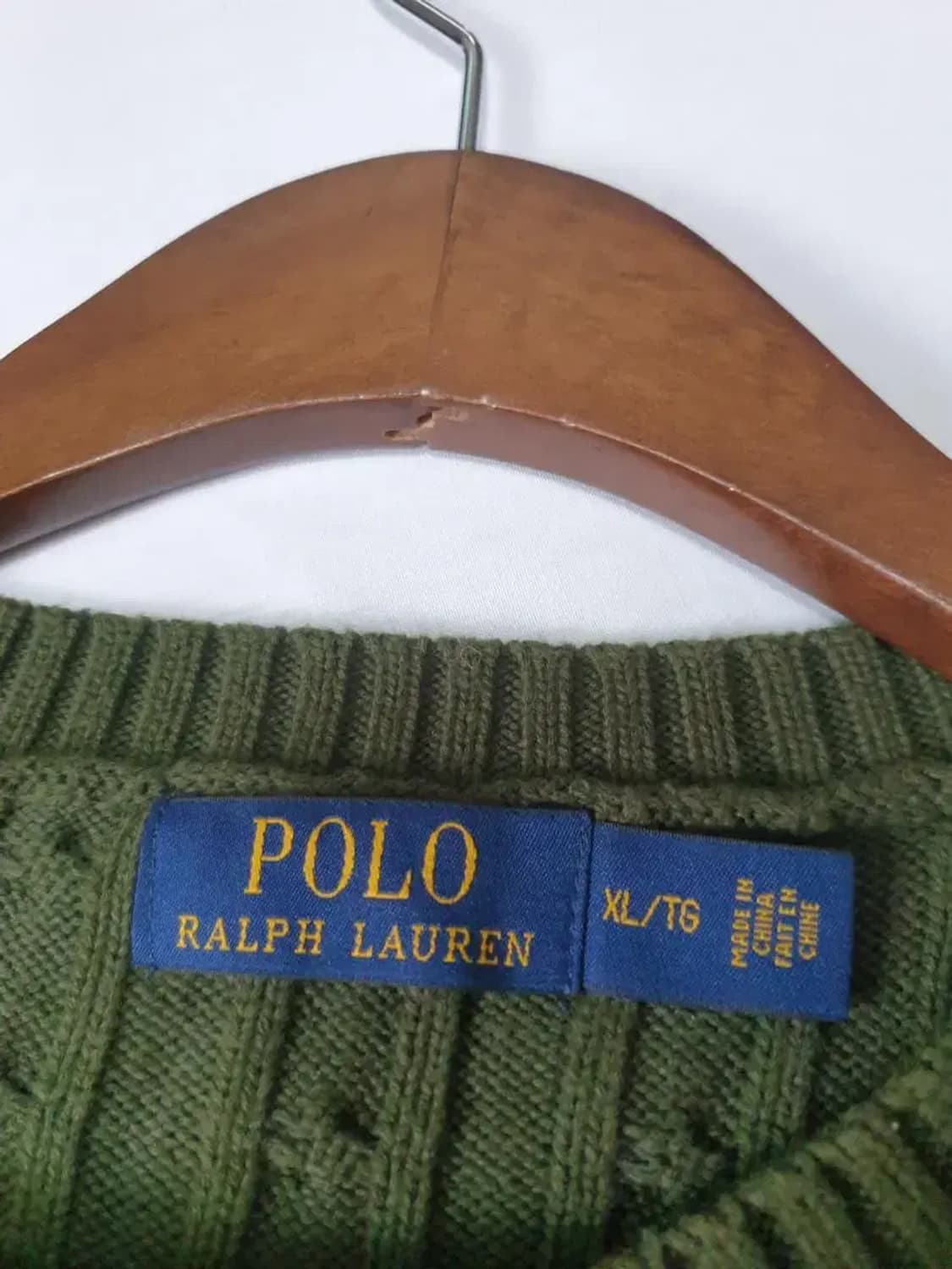 폴로 그린 케이블 라운드 니트 상품이미지3