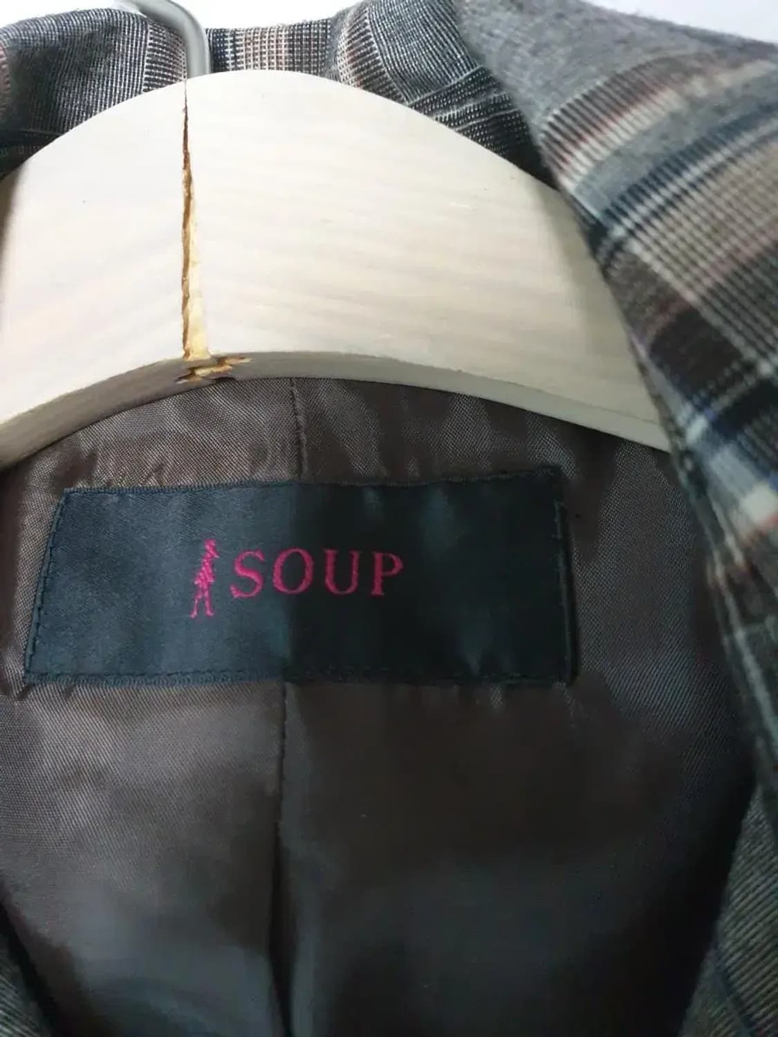 SOUP 체크 트렌치 코트 상품이미지4