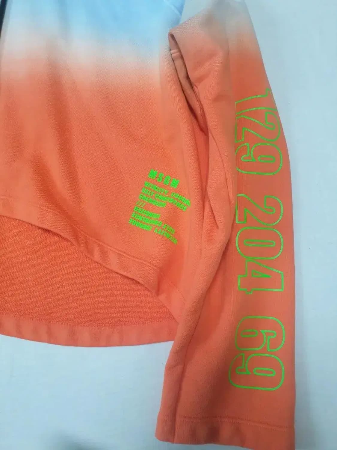 MSGM 파스텔 그라데이션 크롭 후드 상품이미지2