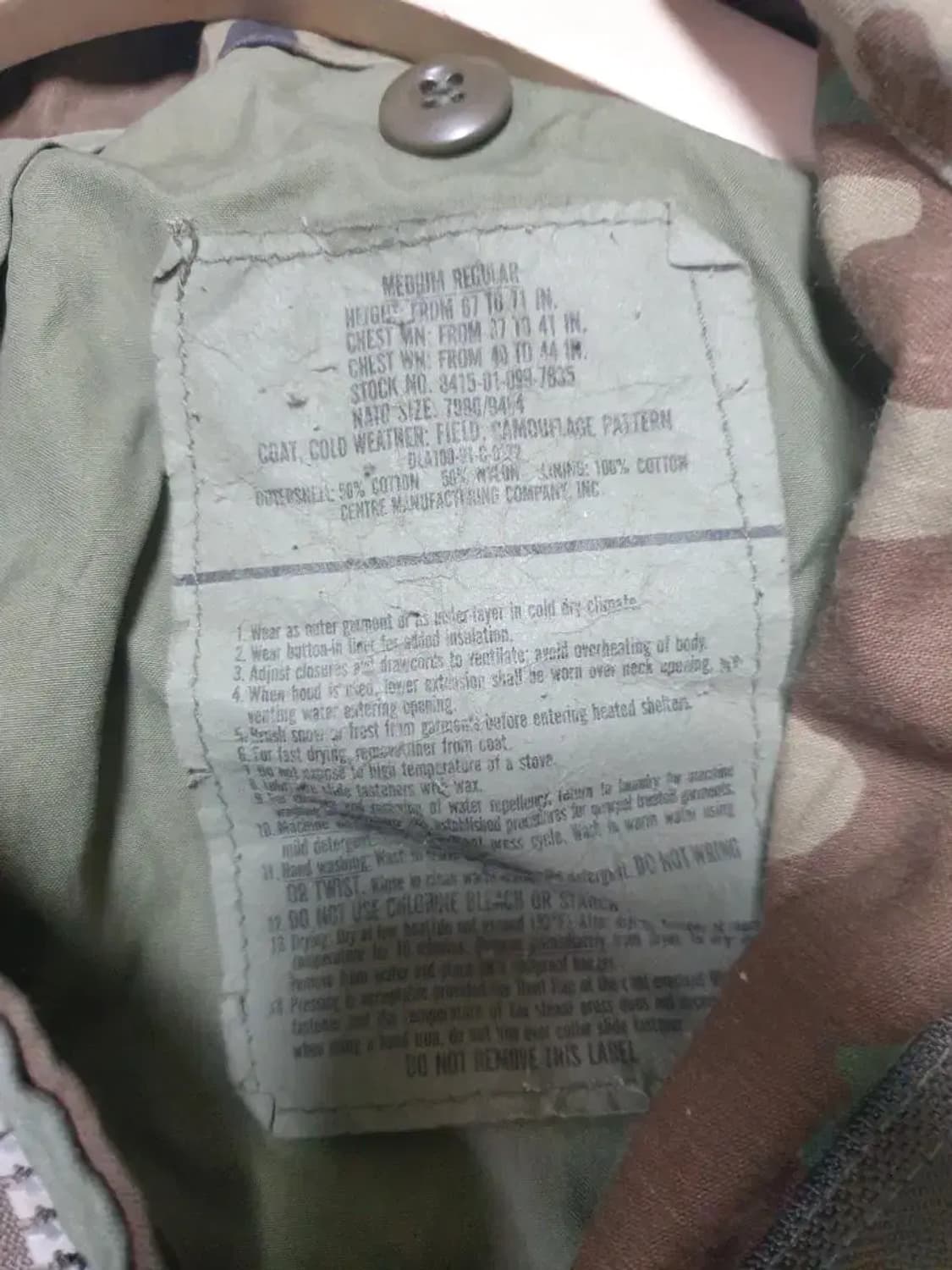 미군 밀리터리 m65 필드 자켓 상품이미지3
