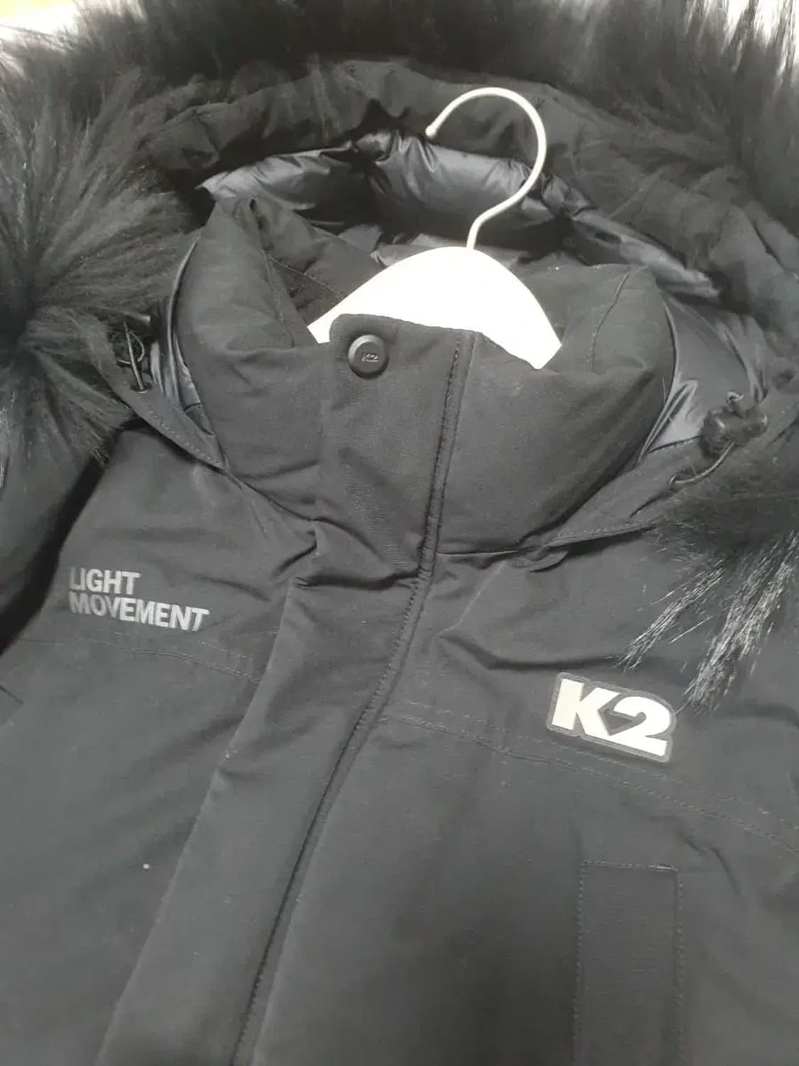 K2 블랙 라이트 구스다운 라쿤 패딩 상품이미지2