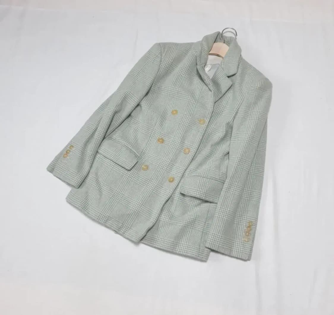 블로썸에이치컴퍼니 체크 더블 자켓 상품이미지1