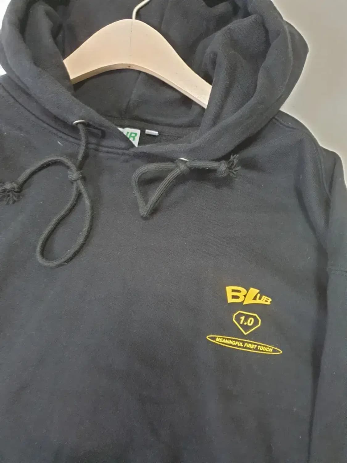 블러1.0 블랙 스웻 후드 상품이미지2
