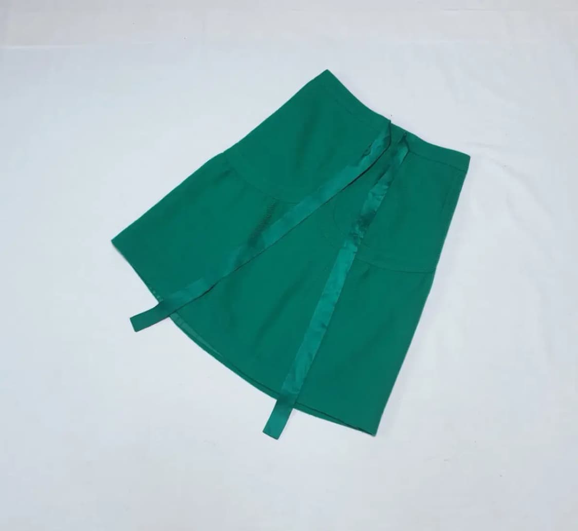 레니본 그린 스커트 상품이미지1