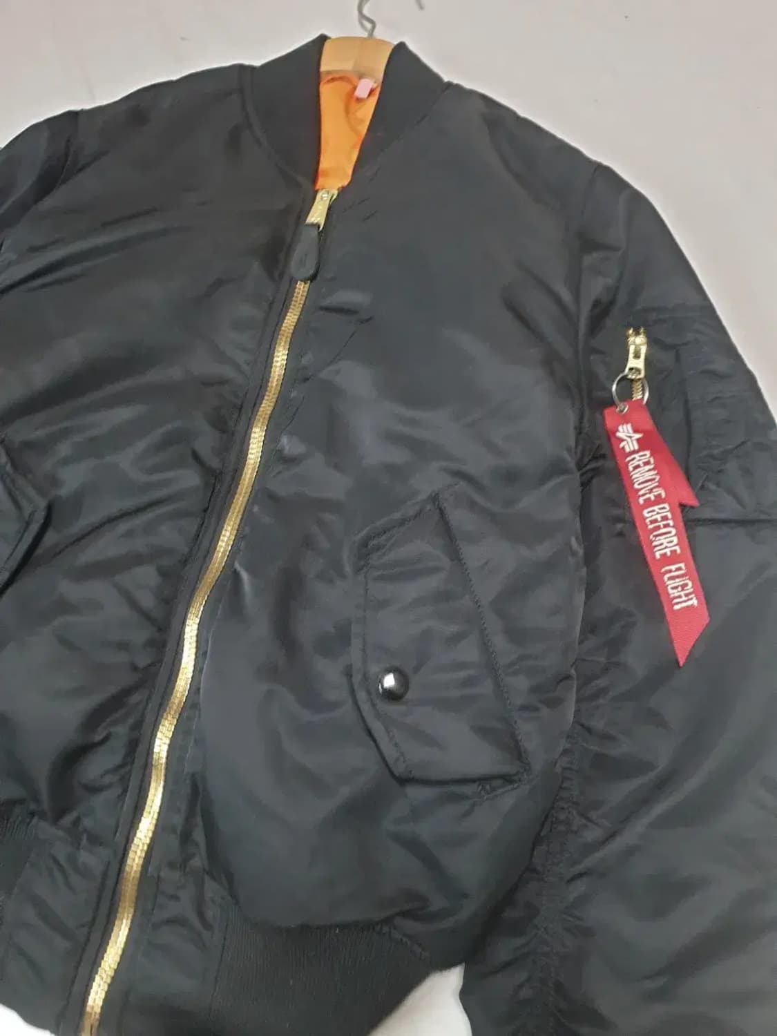 알파인더스트리 블랙 ma-1 항공 자켓 상품이미지2