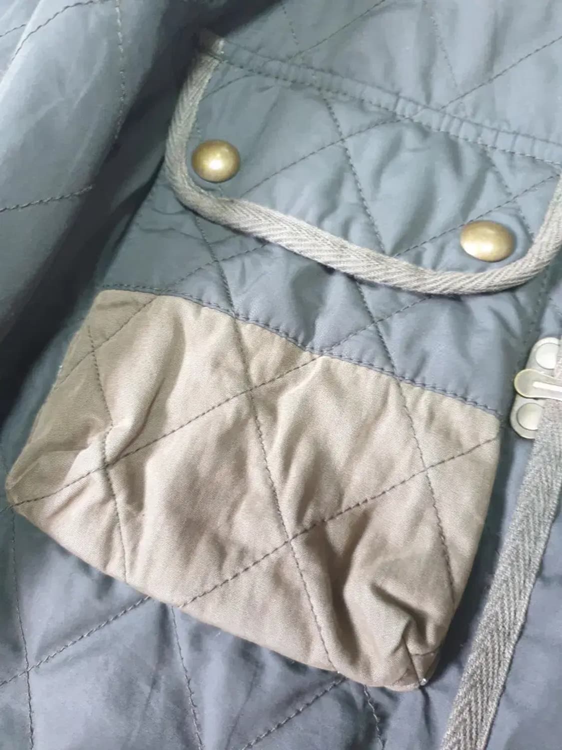 지이크 카키 퀄팅 헌팅 자켓 상품이미지2