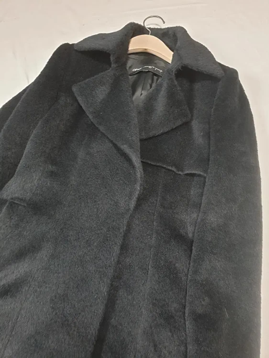 오브제 블랙 알파카 코트 상품이미지2