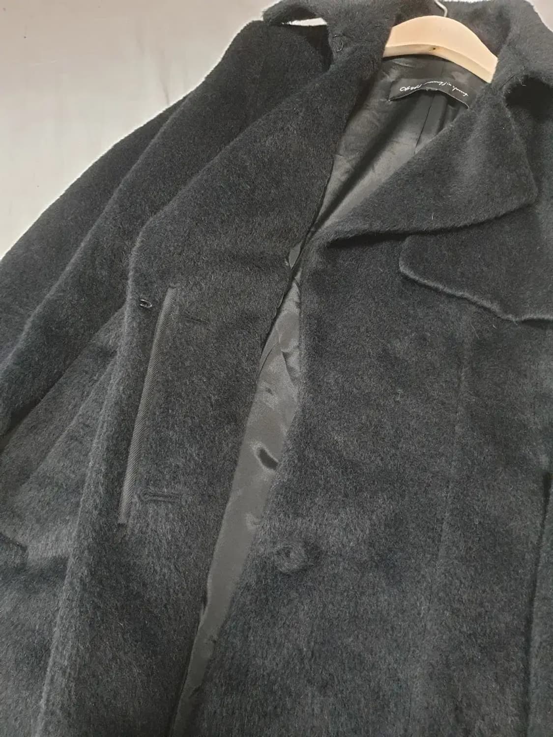 오브제 블랙 알파카 코트 상품이미지3