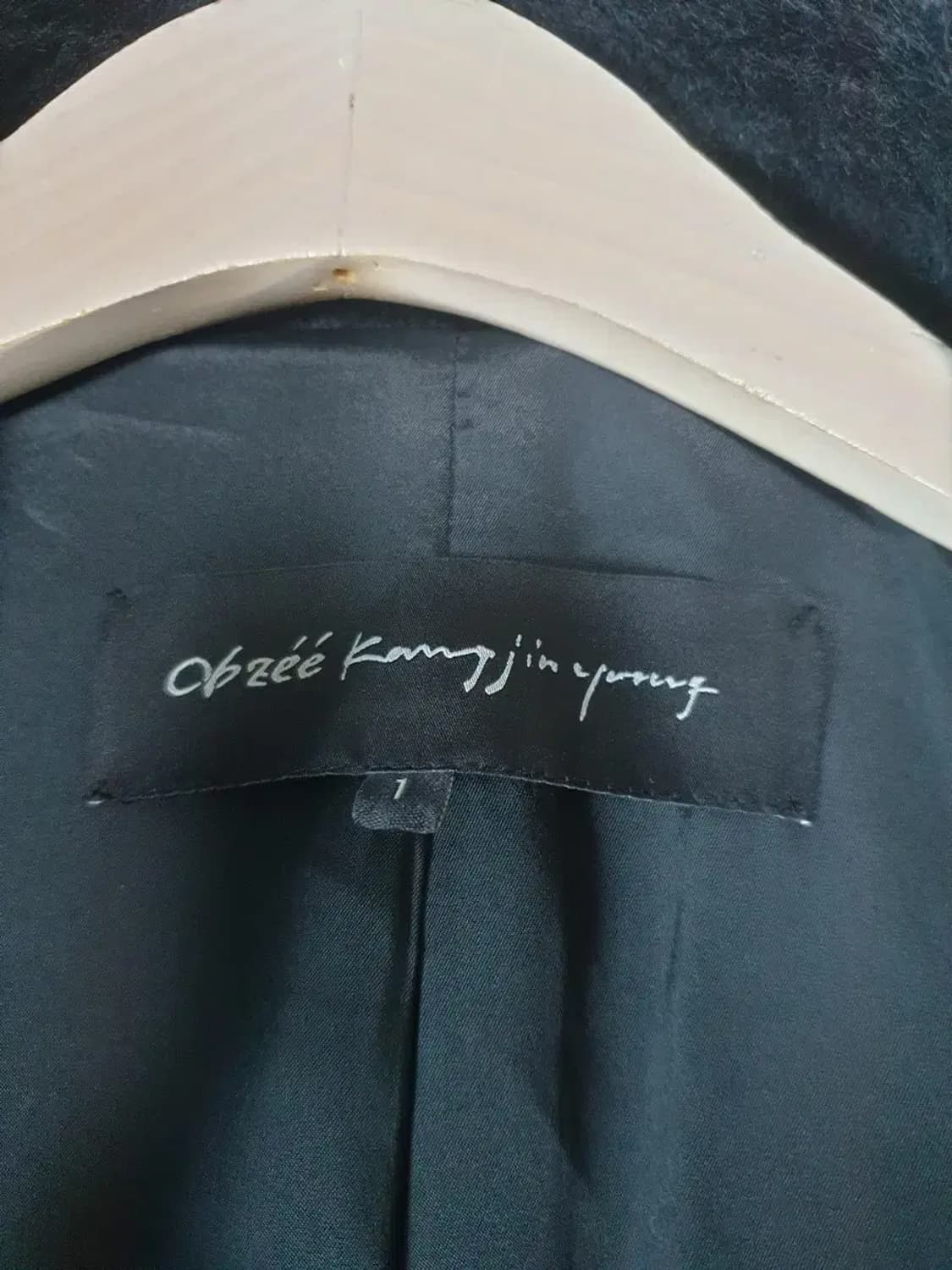 오브제 블랙 알파카 코트 상품이미지4