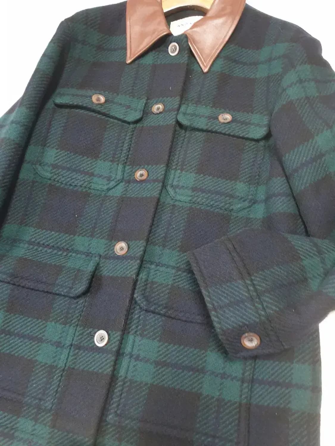 앤유 23fw 타단체크 울 자켓 상품이미지2