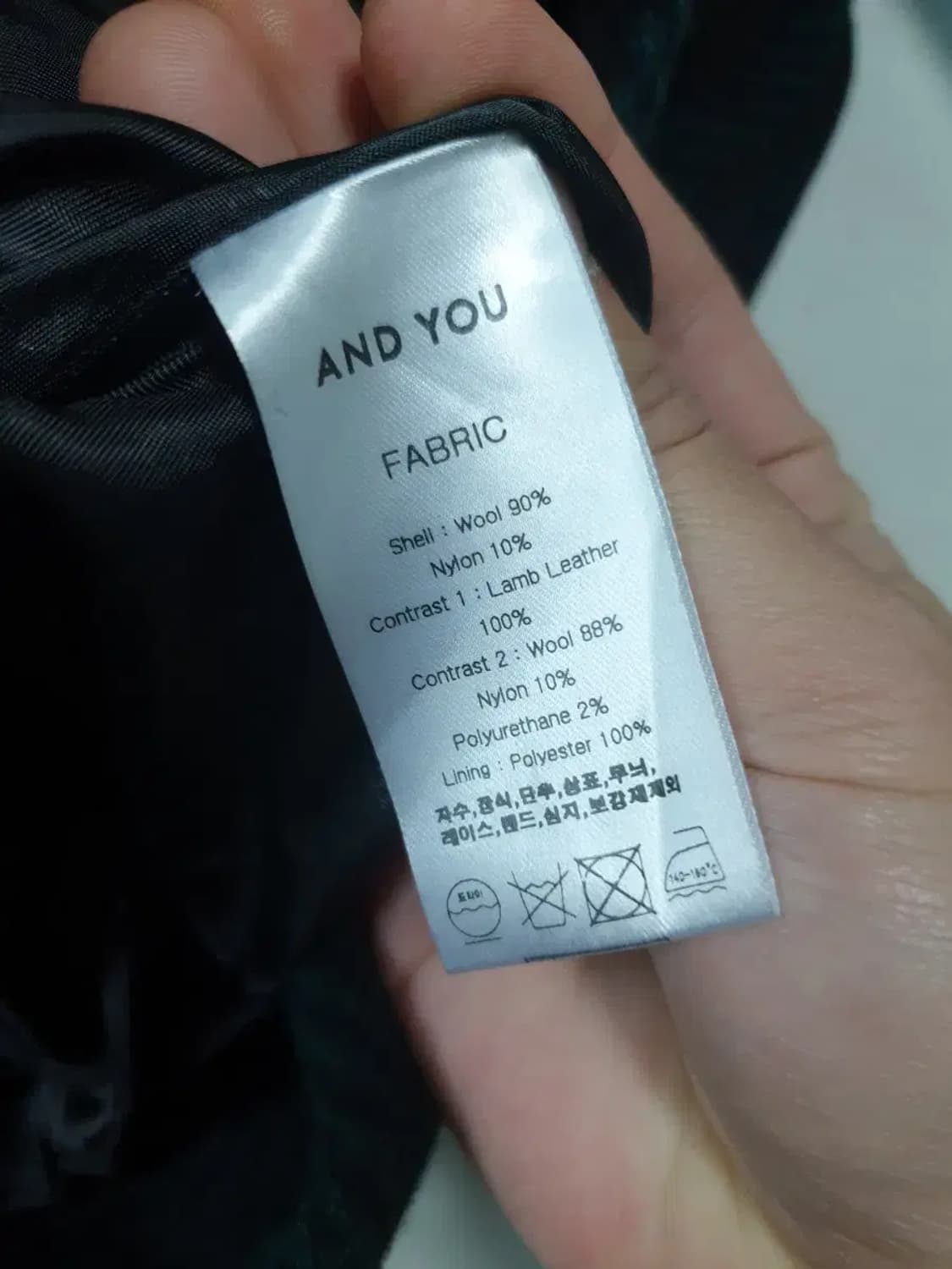 앤유 23fw 타단체크 울 자켓 상품이미지4