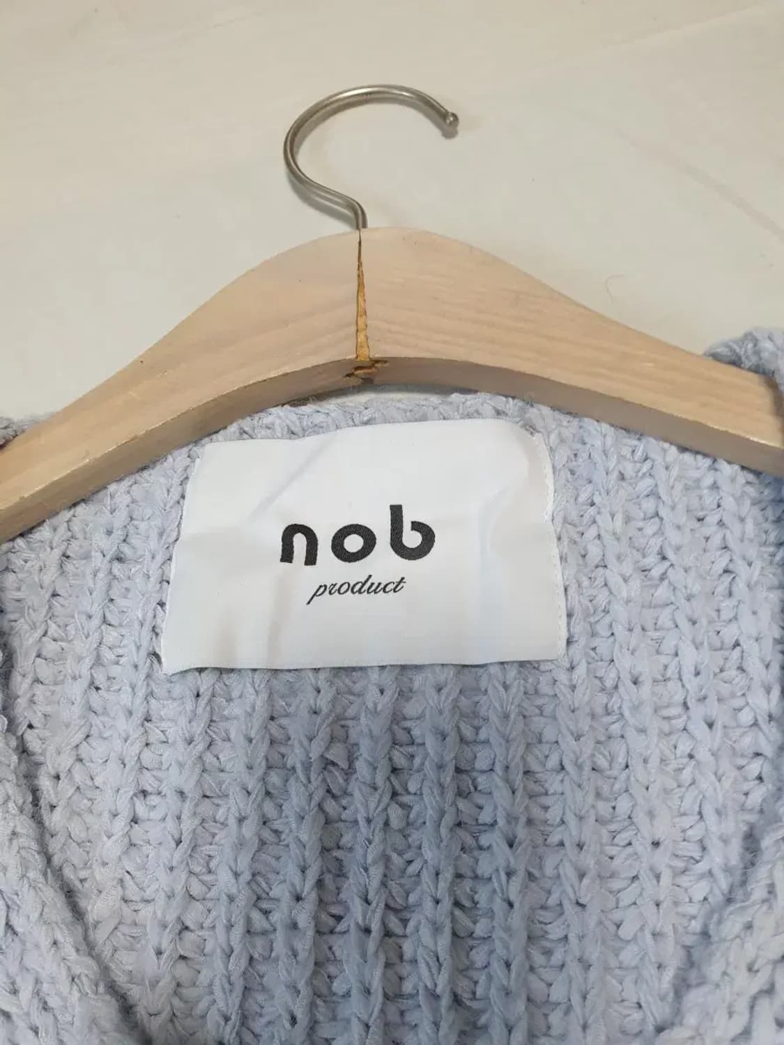 nob 놉 스카이블루 알파카울 니트 상품이미지2