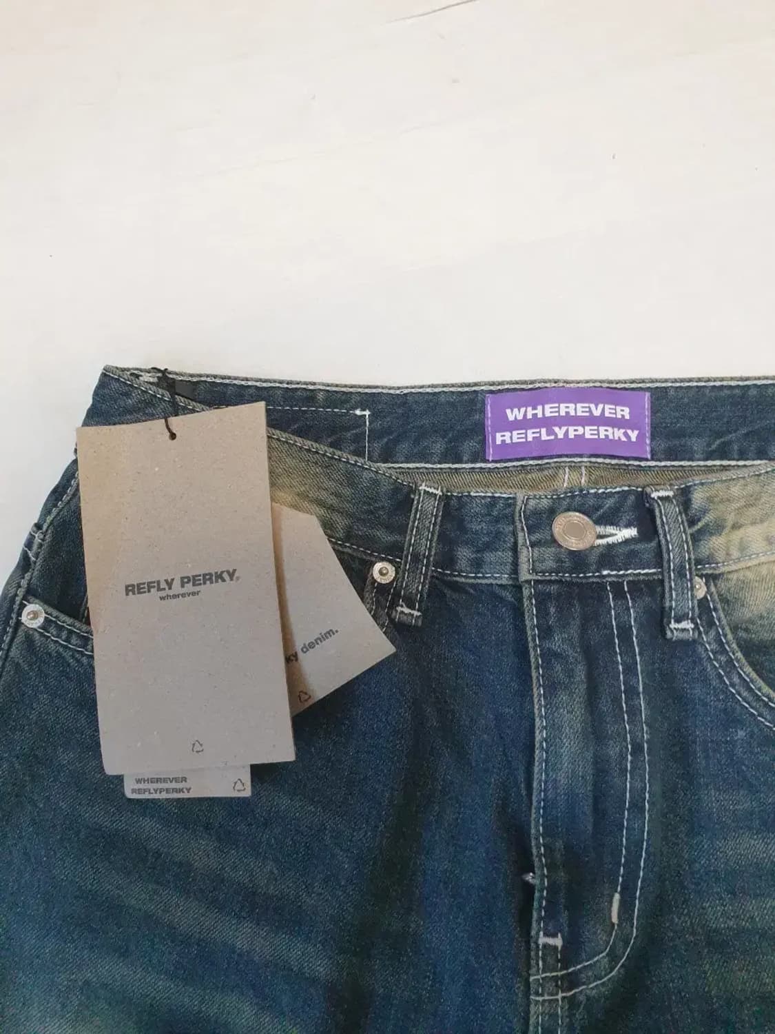리플라이퍼키 웨어에버 와이드 데님 새상품 상품이미지2