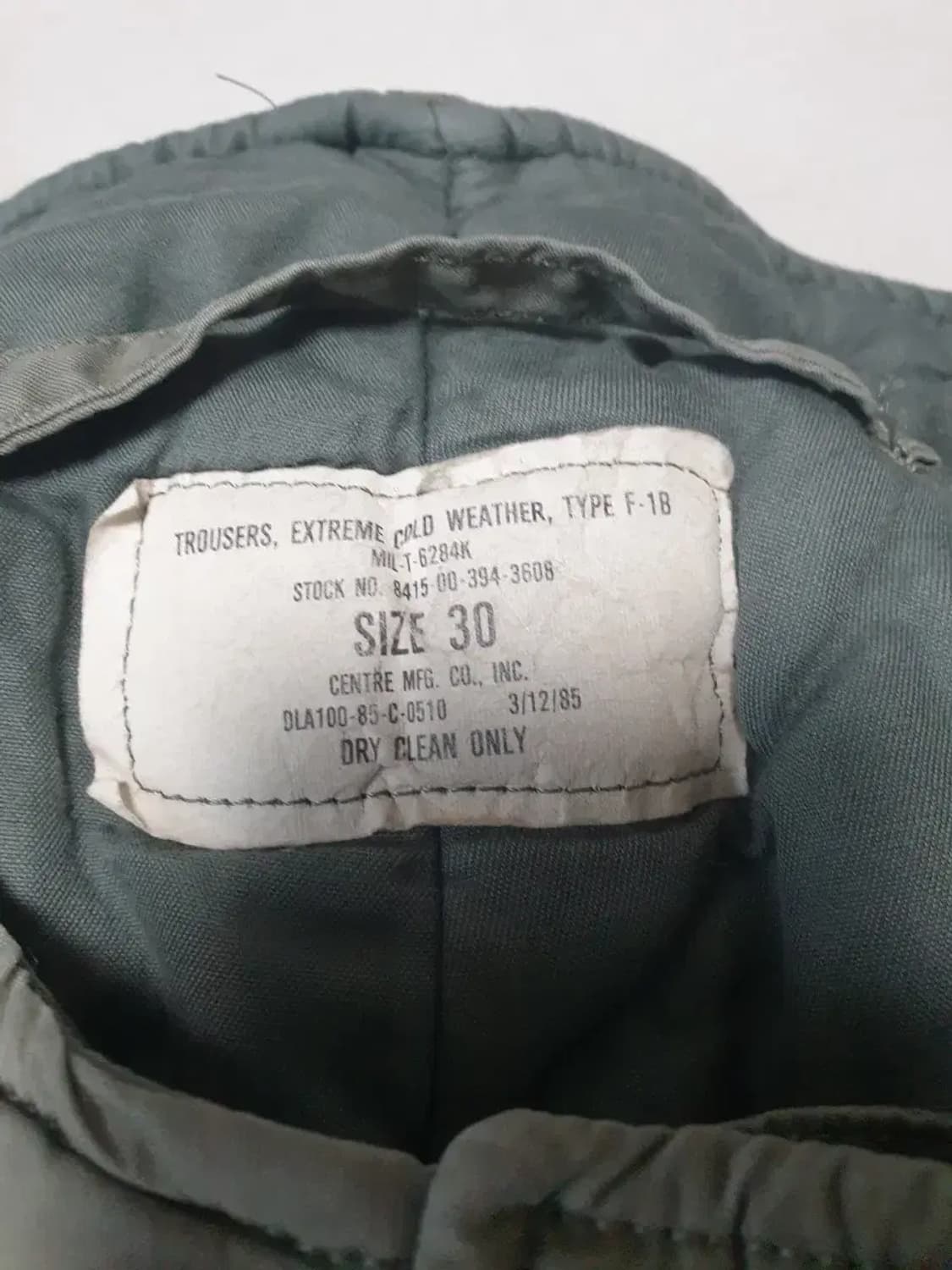 미공군 F-1B 멜빵 방한 바지 상품이미지5